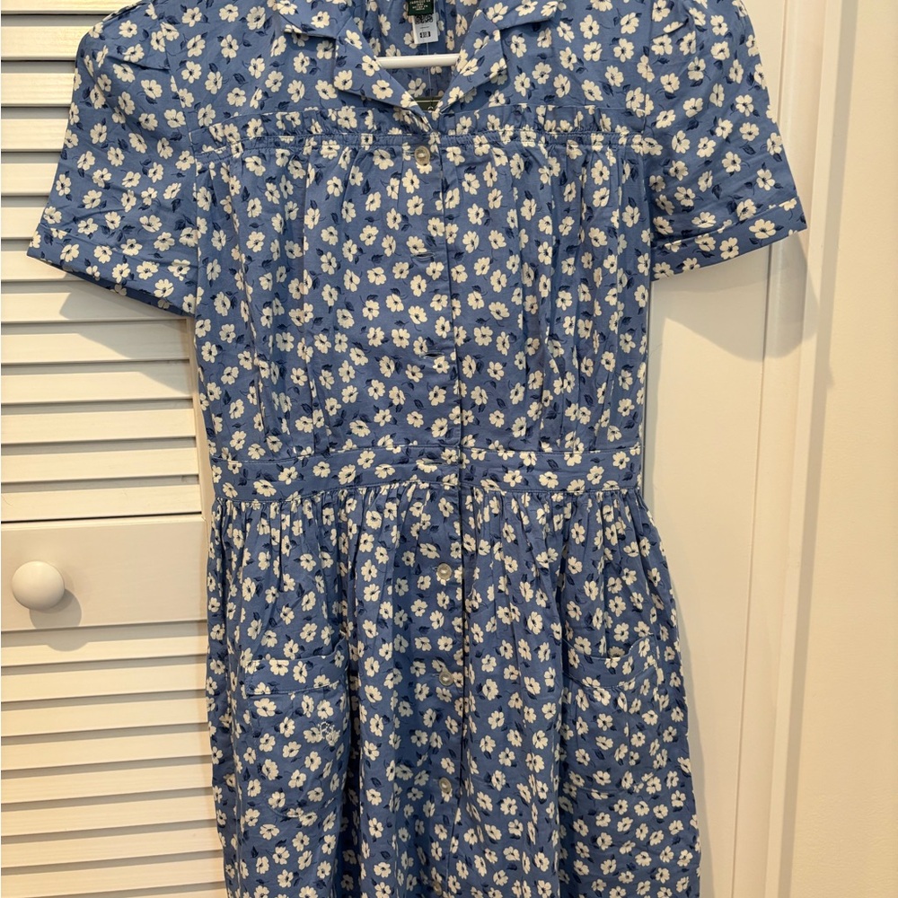 Ralph Lauren Blue and White Floral Kids Dress